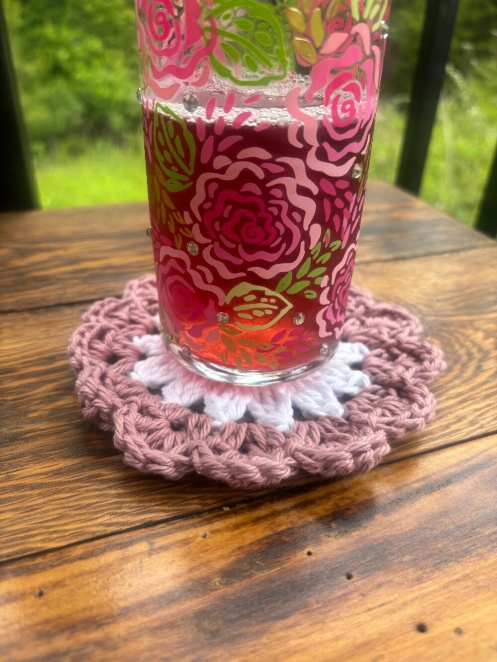 4 Crochet Daisy Coasters - Picture 2 of 5